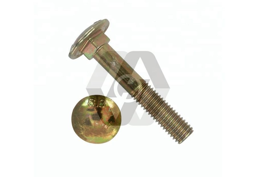 Large half round head carriage bolt