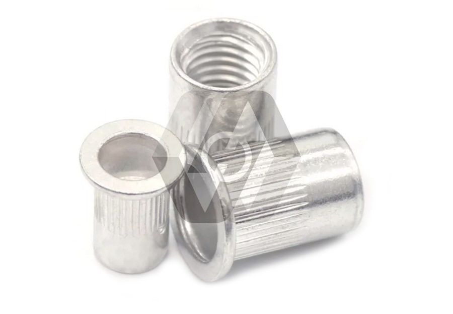 Aluminum Flat head vertical pattern rivet nut