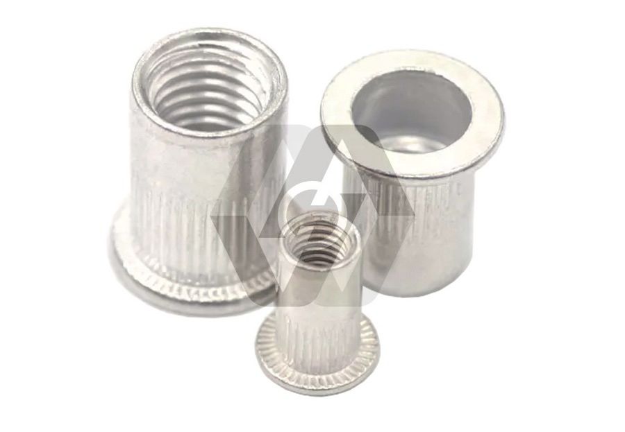 Aluminum Flat head vertical pattern rivet nut