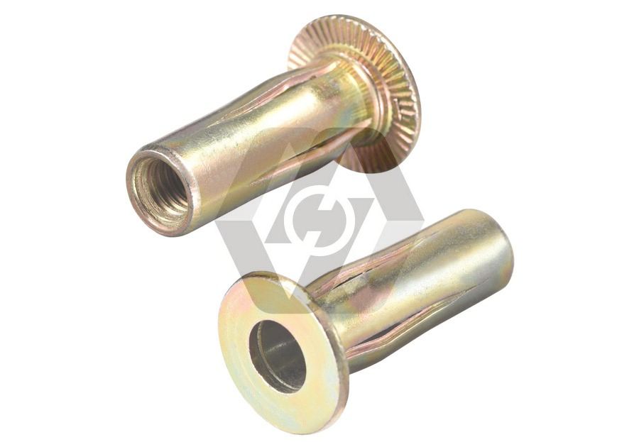 Multi-grip Rivet nut Pre-Bulbed Shank Carbon Steel Color Zinc Plated