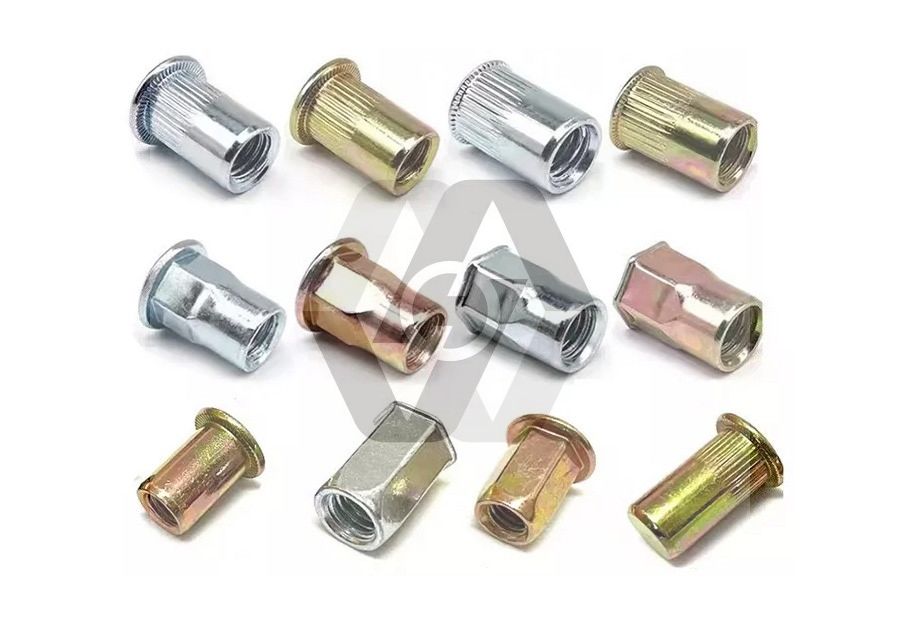Galvanized carbon steel flat head Rivet nut