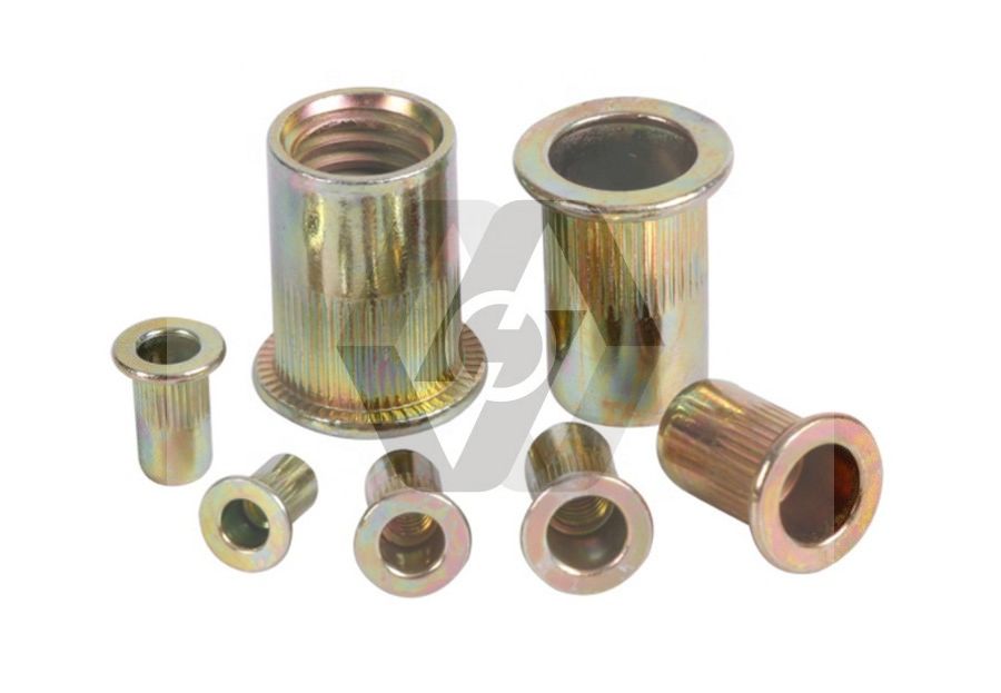 Galvanized carbon steel flat head Rivet nut