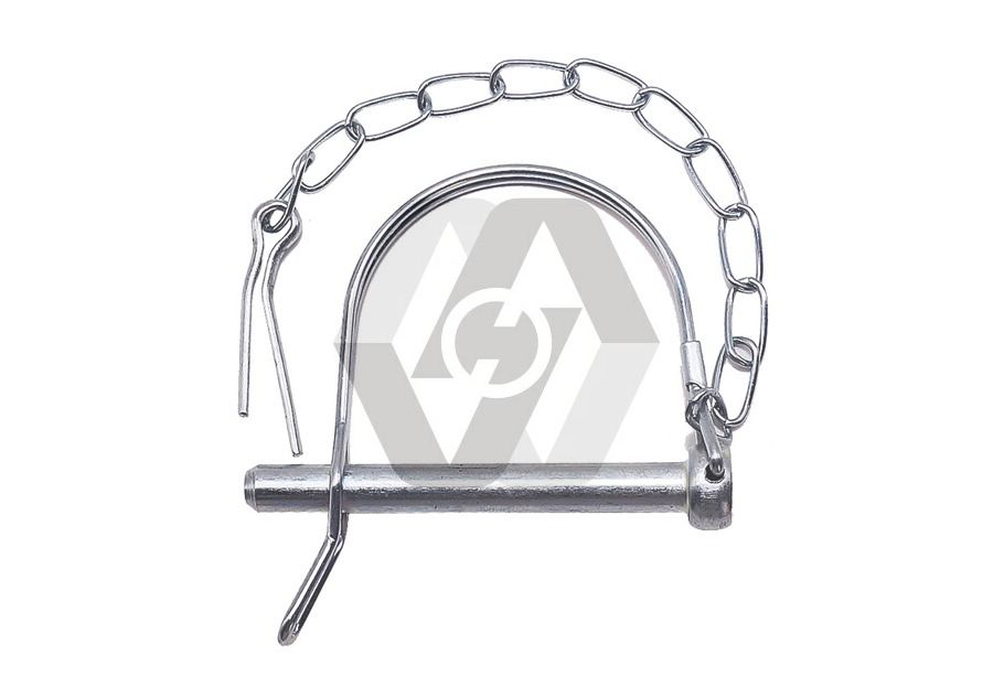 D-shaped pin with chain
