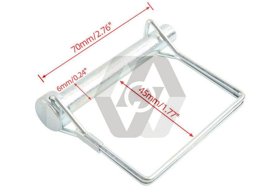 Trailer Square Clips Linch Pin Hinge Pins Caravan w Anti-lost Rope 6MM 8MM 10MM