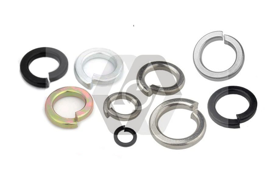 Galvanized blackened spring washer