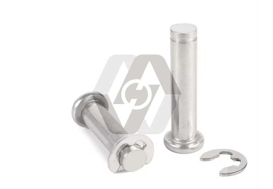 304 316 Stainless Steel Slotted Shaft 4mm/6mm Positioning Clevis Pins With Retaining Circlips