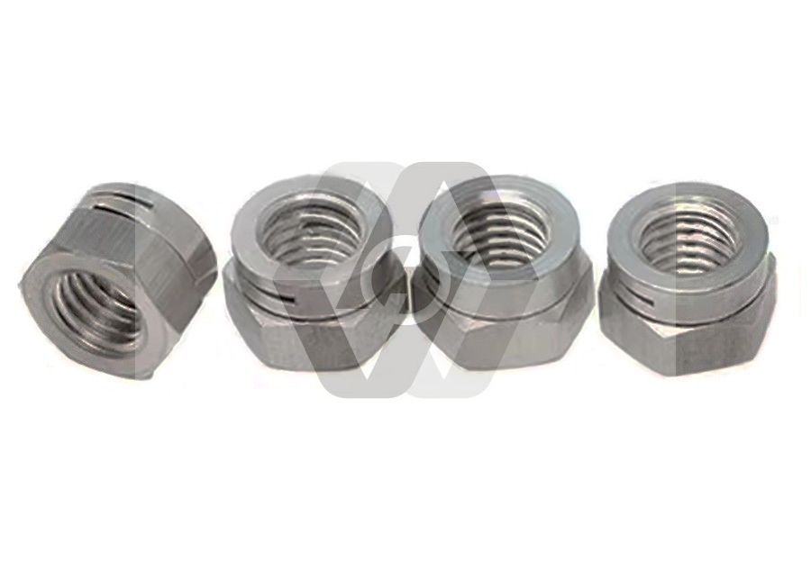 SS Dacromet Zinc Double Slotted Self Locking Nut