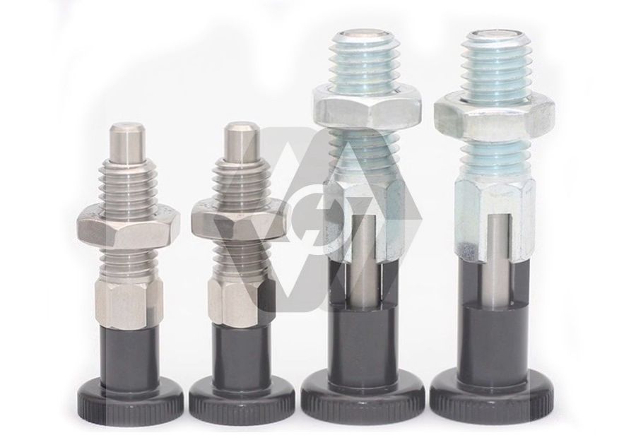 Custom Aluminum Red Black Pull Knob Hand Retractable Rest Lock Type Index Plunger Indexing Pin