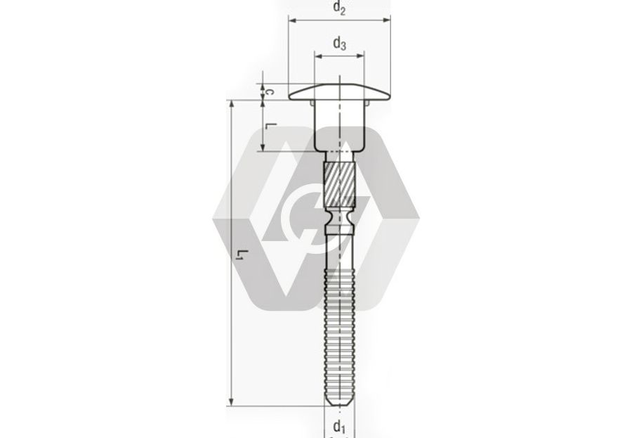 HLPP-R12-10PL Steel Zinc Plated Hucktainer Pins Lockbolts with sealing ring dome head Standard HLP Pins