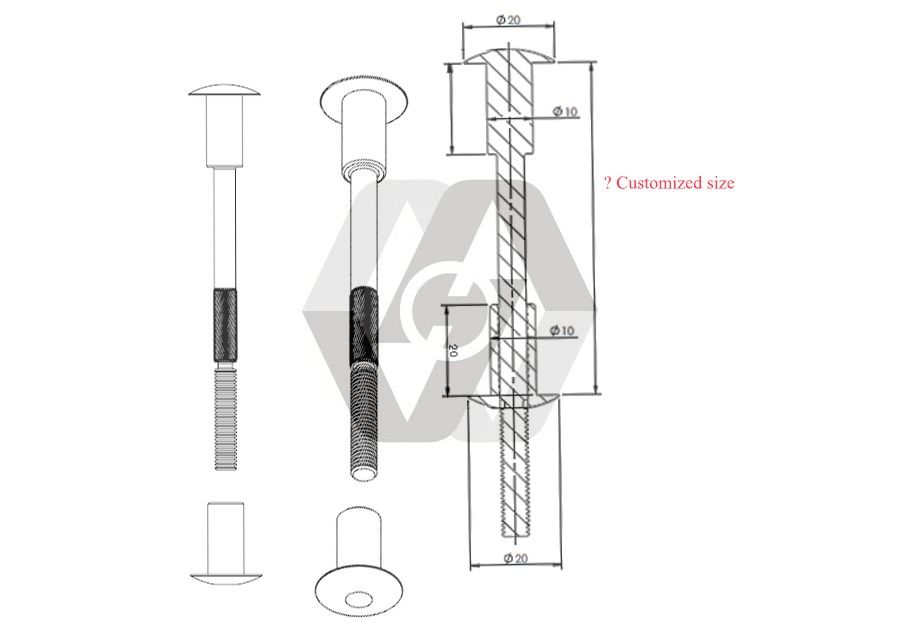 Cutomized Non-standard Hucktainer lockbolts