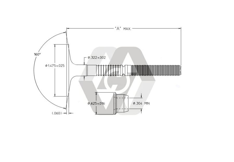 C89L10F-R10-11 Lockbolts Pin with 3LC-2R10 Collars