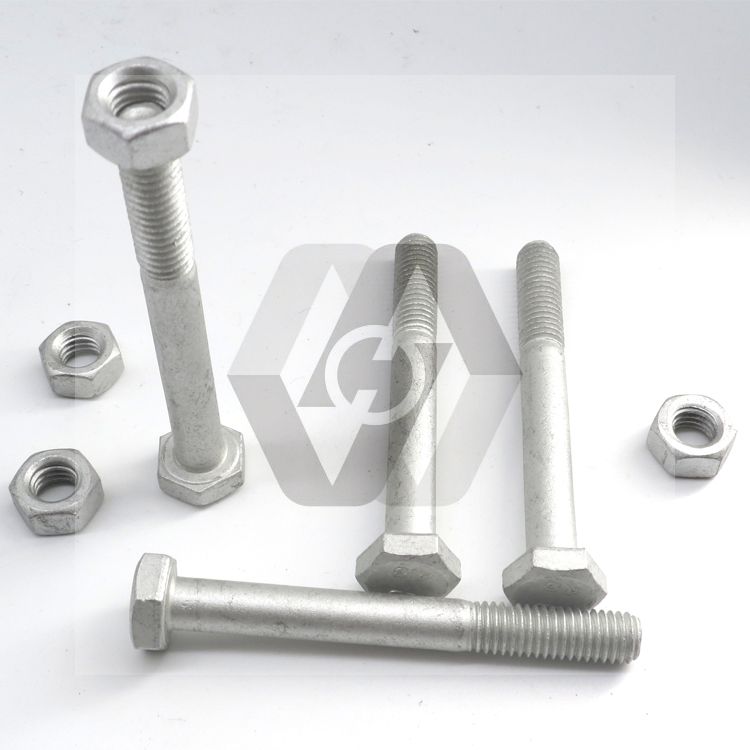 Hex head bolts with half thread