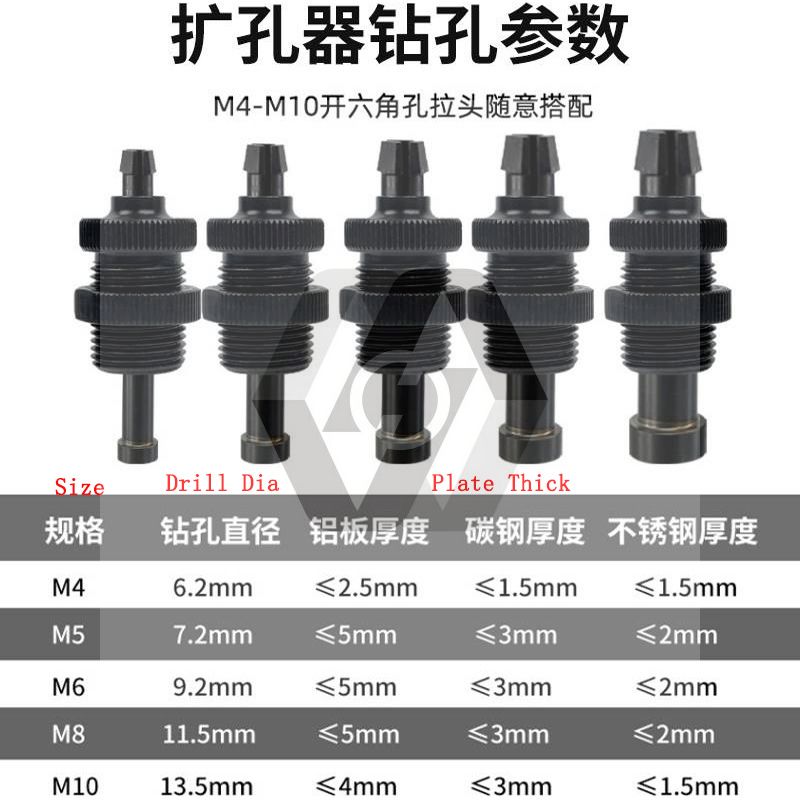 Pneumatic hex cutter tool for hexagonal rivet nut hole pneumatic nut rivet gun