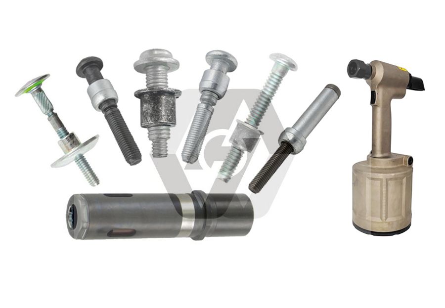 HLPP-R12-10PL Steel Zinc Plated Hucktainer Pins Lockbolts with sealing ring dome head Standard HLP Pins for FRP Applications