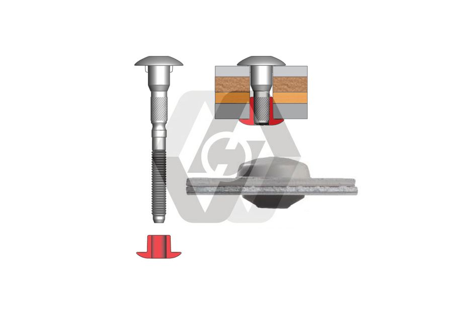 HLPS-R12 Hucktainer Lockbolt Sleeve Diameter 0.375 Inch Sleeve Type Large Bearing